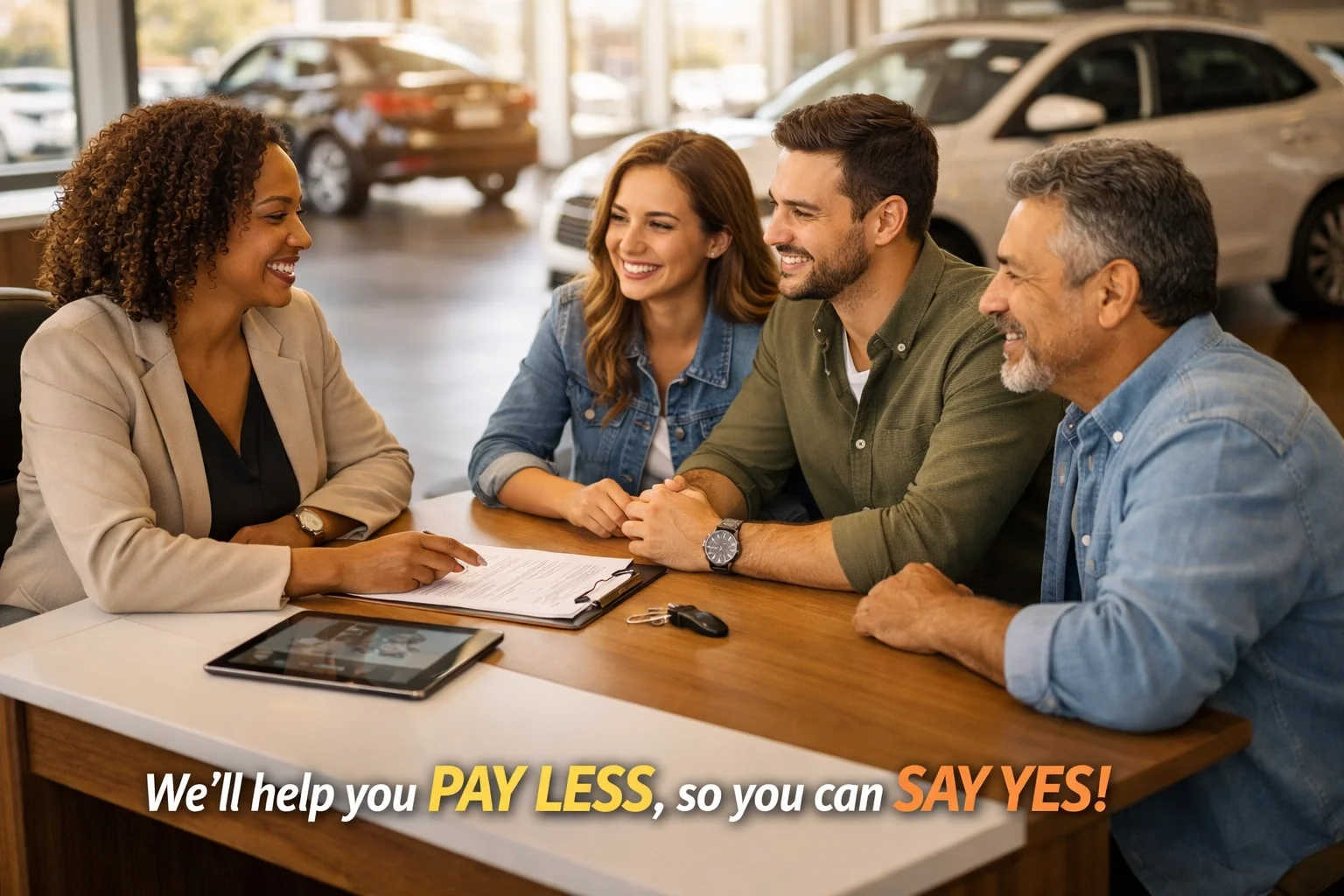 Multilingual customer service consultation at Roseville Kia dealership