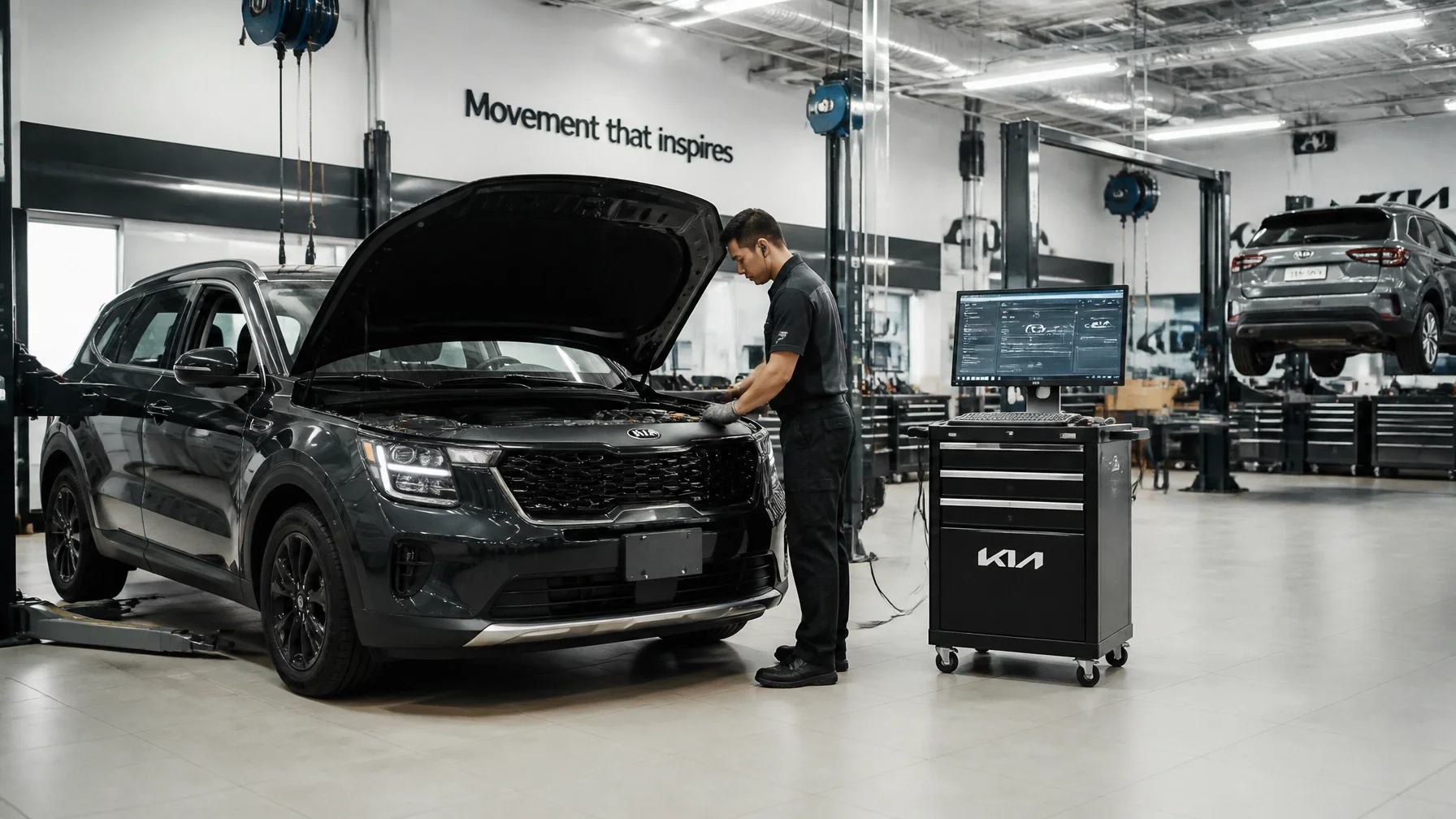 Modern service center at Roseville Kia serving Sacramento drivers