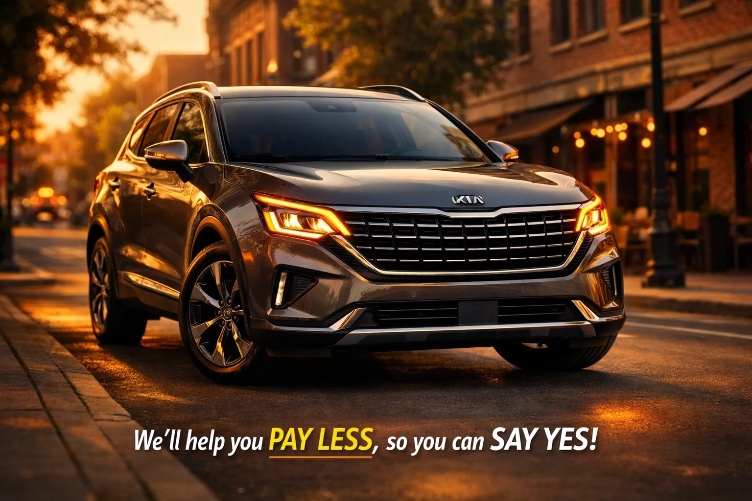 2026 Kia Sportage with amber LED headlights and bold grille in Sacramento Midtown