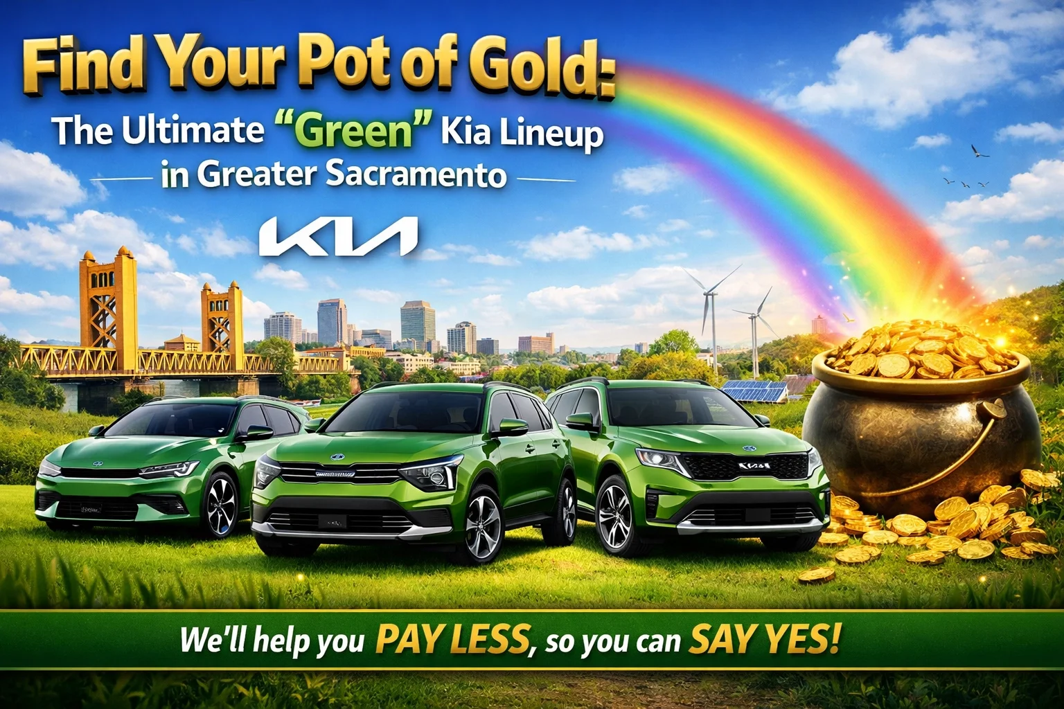 [HERO] Find Your Pot of Gold: The Ultimate 'Green' Kia Lineup in Greater Sacramento
