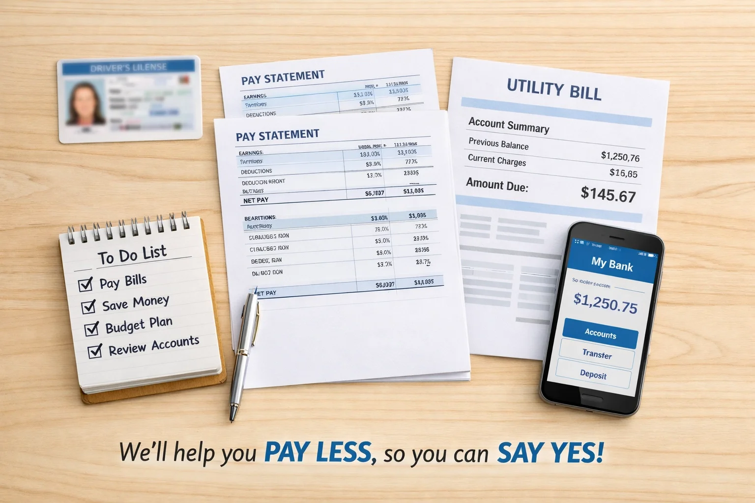 Documents needed for bad credit auto loan application near Sacramento