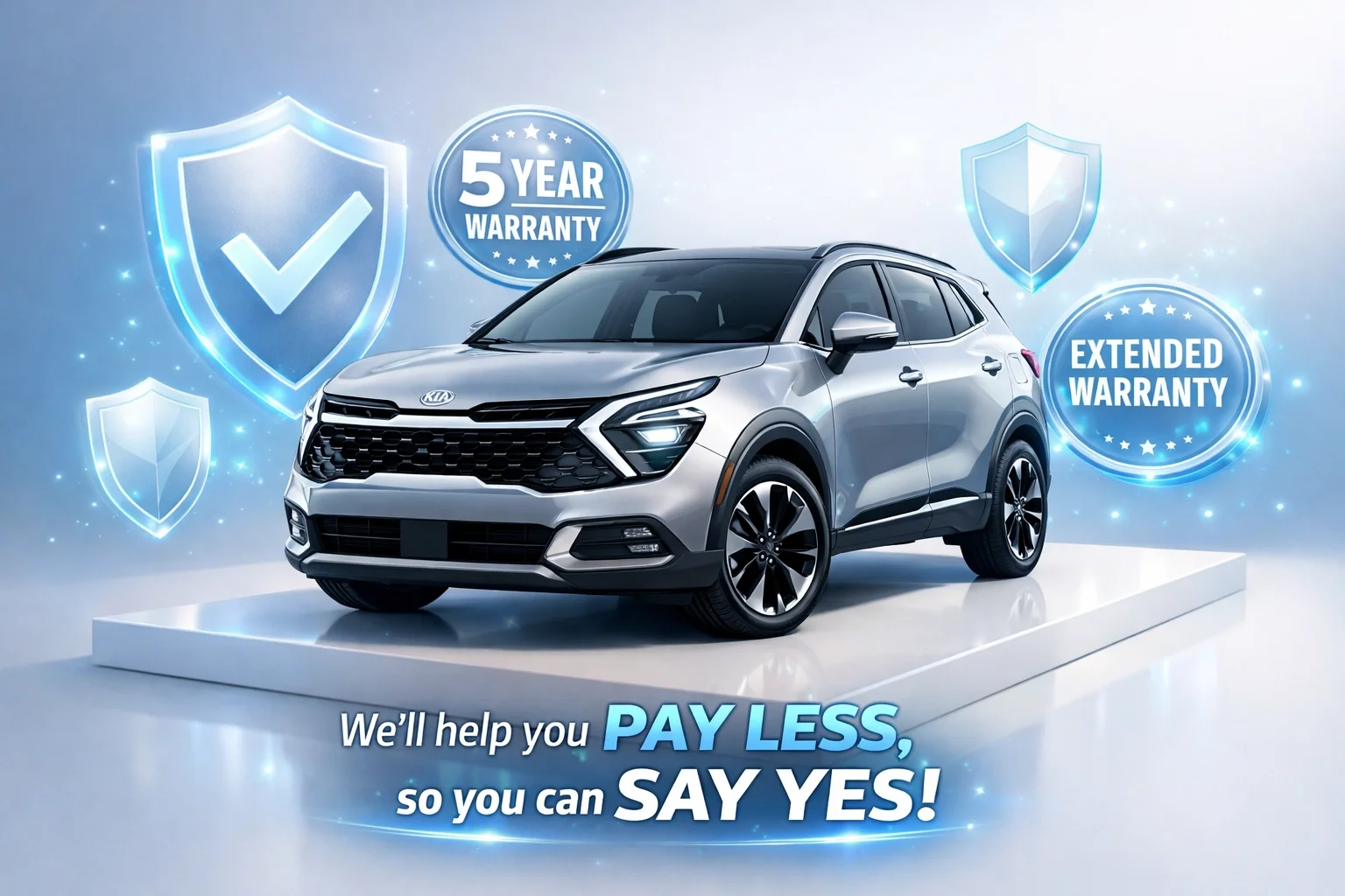 Kia SUV with 10-year warranty protection for bad credit auto loan customers