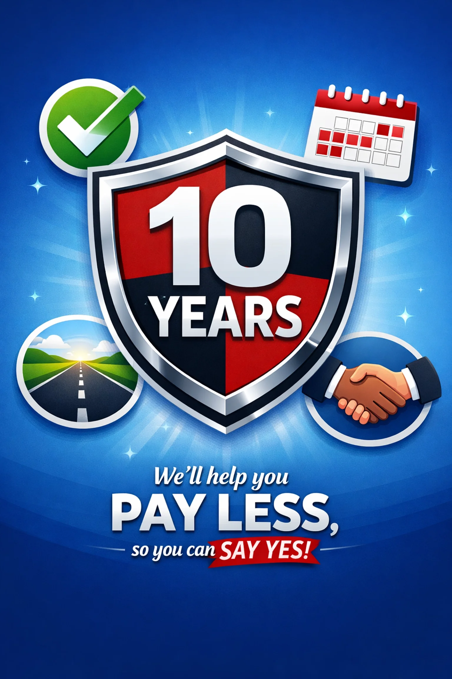 Kia 10-year 100,000-mile powertrain warranty and advanced safety features infographic